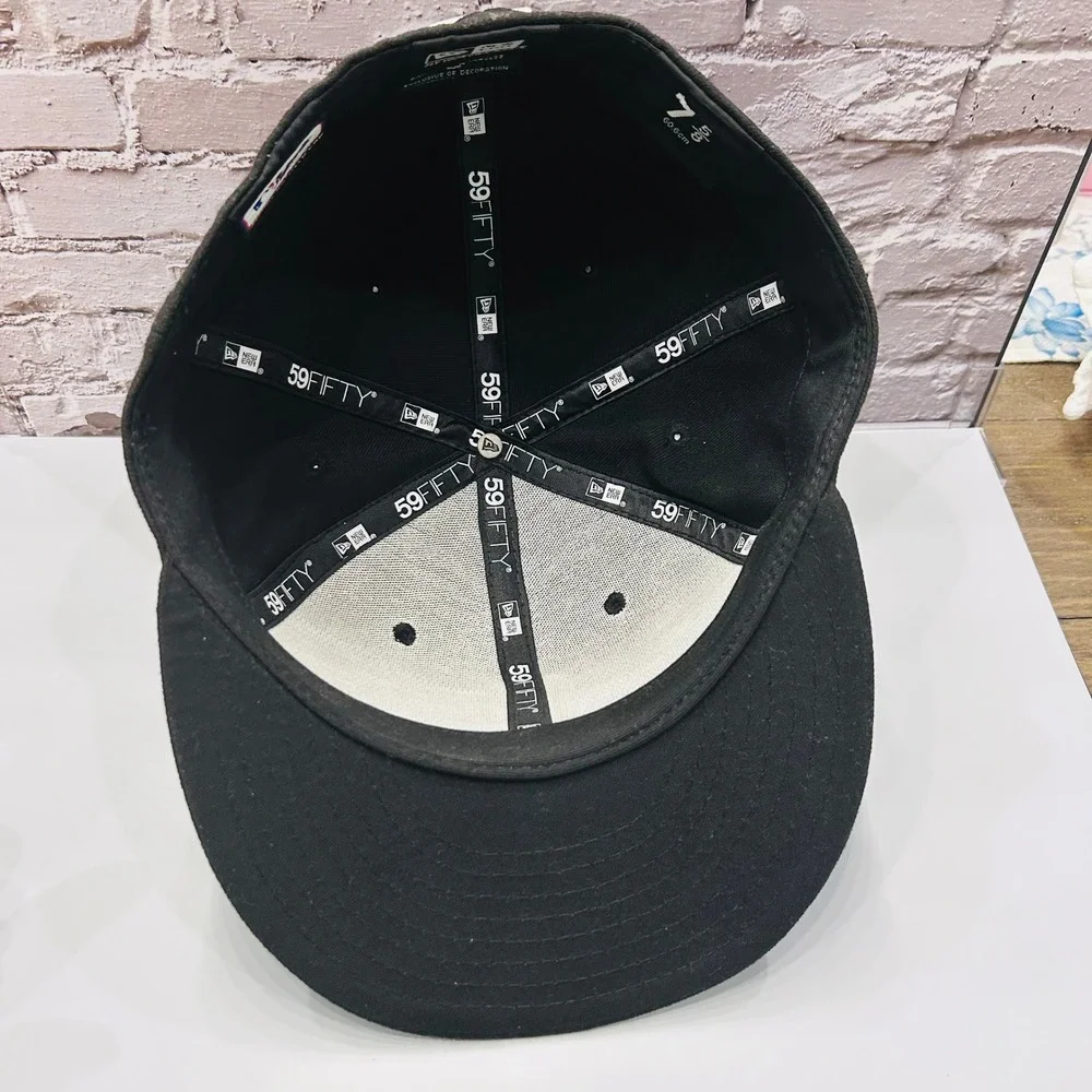 New Era 59FIFTY Pittsburgh Pirates Hat Mens 7 5/8 Black MLB On‎ Field Fitted